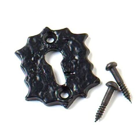 Bulk Hardware BH03932 Rosetta di Copertura con Foro Chiave Aperto, Finitura Anticato, Nero
