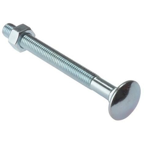 Bulk Hardware BH04829 M8 x 50 mm Bullone e dado, colore: argento (Confezione da 25)