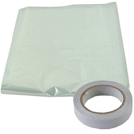 Bulk Hardware bh04945 Vitrage Film isolant Livre avec ruban adhesif double face, 1,2 x 1,5 m - Blanc
