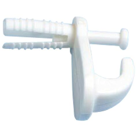 Bulk Hardware BH05322 knock-in & muro, gancio porta Hollow plastica, set da 10 pezzi