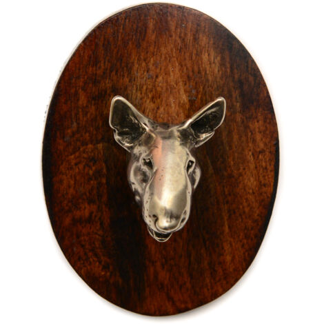 Bull Terrier 3D - broche d'exposition, clip de numéro de départ, badge pour chien par Art-Dog