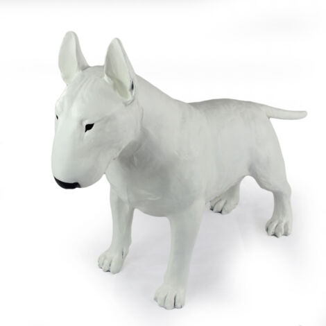 Sculpture Staffordshire Bull Terrier - Buste Chien Sur Genou - Art Dog - Édition Limitée