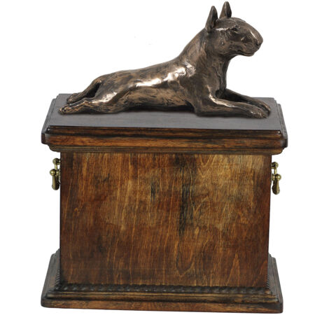 Bull Terrier, Bull Terrier I - Urne pour cendres de chien, urne avec statuette, urne élégante dans le style classique de la marque Art-Dog