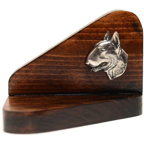 Bull Terrier, Bull Terrier II - Bougeoir en bois avec chien, photophore, mémorial pour chien par Art-Dog
