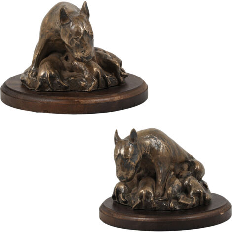 Bull Terrier, Bull Terrier IV - estatuilla de perro, figura de oficina, trofeo para una exposición de perros de Art-Dog