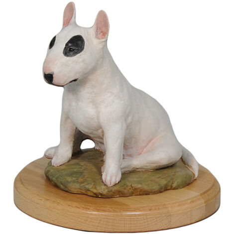 Bull Terrier, Bull Terrier IV - statuetta dipinta, figurina, realizzata dall'artista, marchio Art-Dog