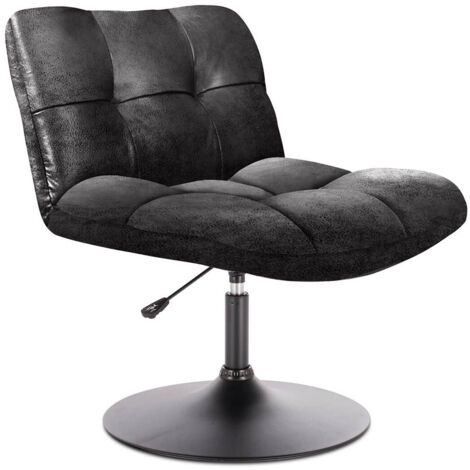 BULLA - Fauteuil Pivotant Simili Cuir Noir