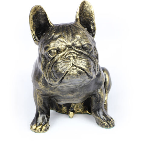 Bulldog francese I - statuetta di cane, cane seduto sulla scrivania, decorazione per il soggiorno di un amante dei cani di Art-Dog