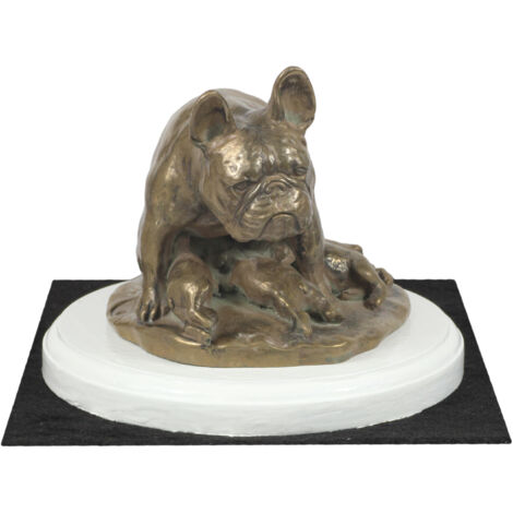 Bulldog francese I - statuetta di cane, figurina su base bianca, trofeo per una mostra canina di Art-Dog