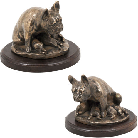 Bulldog francese II - statuetta di cane, statuetta da ufficio, trofeo per una mostra canina di Art-Dog