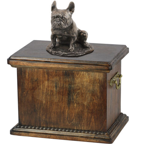 Bulldog francese II - urna per le ceneri del cane, urna con statuetta, urna elegante in stile classico di Art-Dog