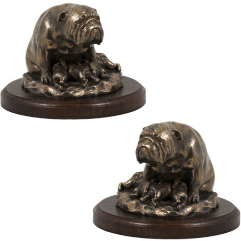 Bulldog I - estatuilla de perro, figura de oficina, trofeo para una exposición de perros de Art-Dog