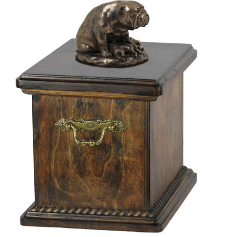 Bulldog I - urna para cenizas de perro, urna con estatuilla, urna elegante de estilo clásico de Art-Dog