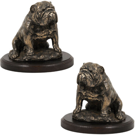 Bulldog II: estatuilla de perro, figura de oficina, trofeo para exposición de perros de Art-Dog