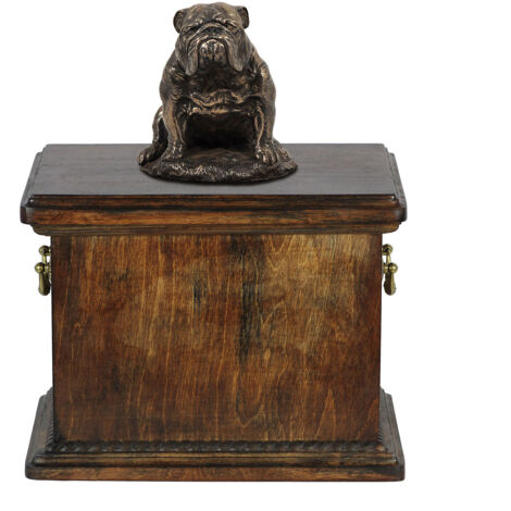 Bulldog II - une urne pour les cendres de chien, une urne avec une statuette, une urne élégante dans le style classique par Art-Dog