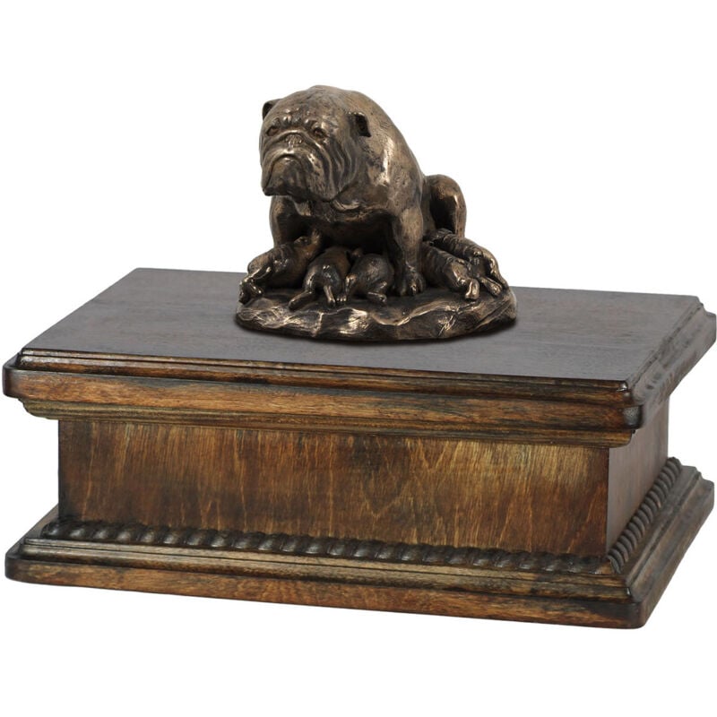 Bulldog II - une urne pour les cendres de chien, une urne classique avec une statuette, une urne élégante avec un chien d'Art-Dog