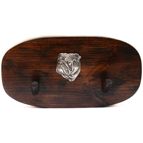 Bulldog inglese, Bulldog II - gancio per accessori, gancio per medaglie con un cane, ganci per chiavi di Art-Dog