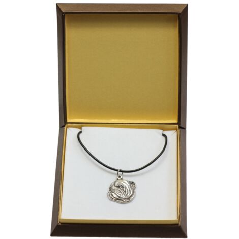 Bulldog inglese, Bulldog III - collana per cani in una scatola regalo, medaglione argentato per un fan dei cani, un pendente impressionante di Art-Dog
