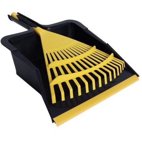 Bulldozer Heavy Duty Dustpan and Large Hand Rake Set