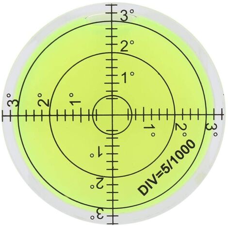 Bulle de niveau - Outil de mesure de diamètre compact de 60 mm Bulle de niveau ronde portable avec échelle pour balance de plate-forme de caméra