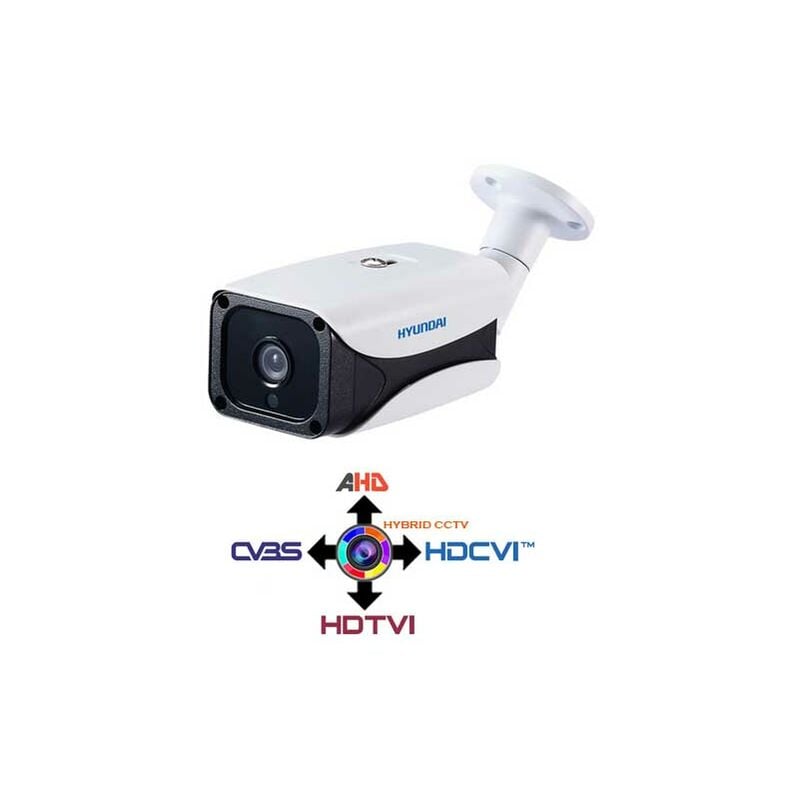 Bullet Caméra CCTV 2.8mm HYUNDAI 4IN1 Hybrid 2.4Mpx HD@1080p IP66