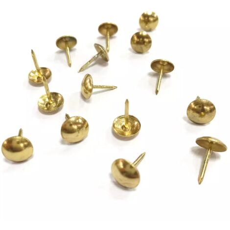 BULLETTA TAPPEZZIERE OTTONATA CON TESTA DIAMETRO 10 MM
