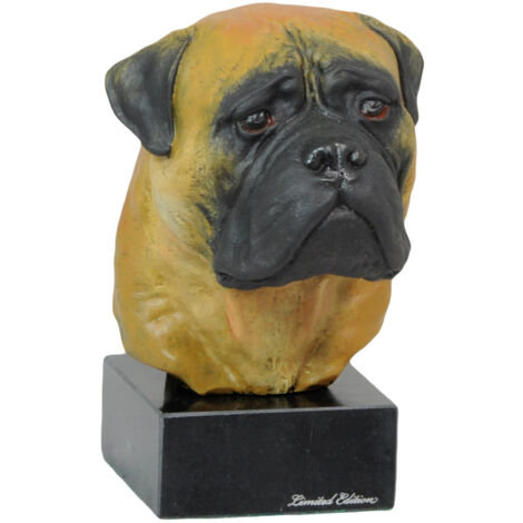 Bullmastiff, Bulmastif - estatuilla pintada, figura, realizada por el artista, marca Art-Dog