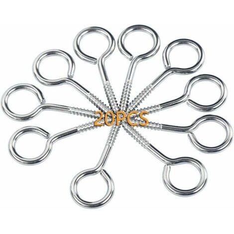Bullone ad occhiello in acciaio inossidabile M3 40 304 Bullone ad occhiello tondo autofilettante Anello ad occhiello con fibbia di chiusura per porta 20 pezzi