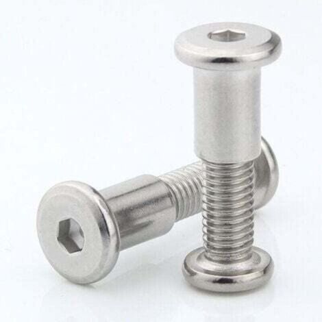 Bulloni di fissaggio esagonali, viti di collegamento per mobili, M6 x 35 mm, connettore per armadietto filettato, 10 pezzi