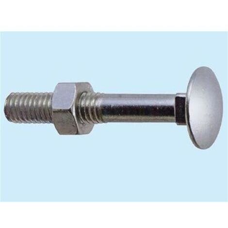 Bulloni testa tonda con dado - Misura mm. 10x50 Conf. 100 Pz