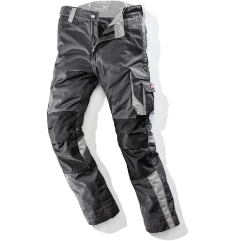 WILLAX Bullstar Arbeitshose WORXTAR (Farbe schwarz/grau, Größe 56, mit Dehnbund)