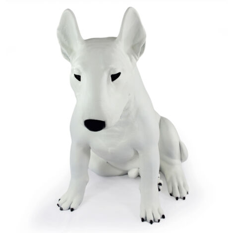 Bullterrier, Bullterrier III - eine lebensgroße Hundestatuette, eine Figur im Maßstab 1:1, eine Gartenstatue von Art-Dog