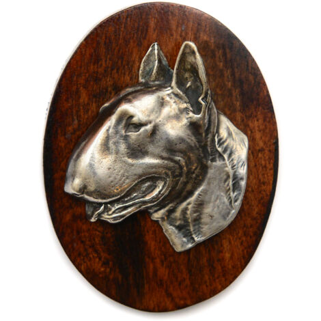 Bullterrier - eine Hundeshow-Brosche, ein Clip für eine Startnummer, ein Anstecker mit einem Hund von Art-Dog