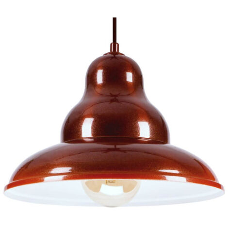 BULMA 1 Lampada a sospensione - Industriale, metallo, bordeaux 1xE27