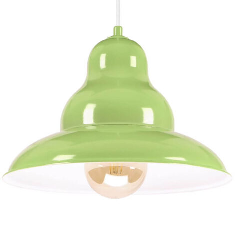 BULMA 1 Lampada a sospensione - Industriale, metallo, verde 1xE27