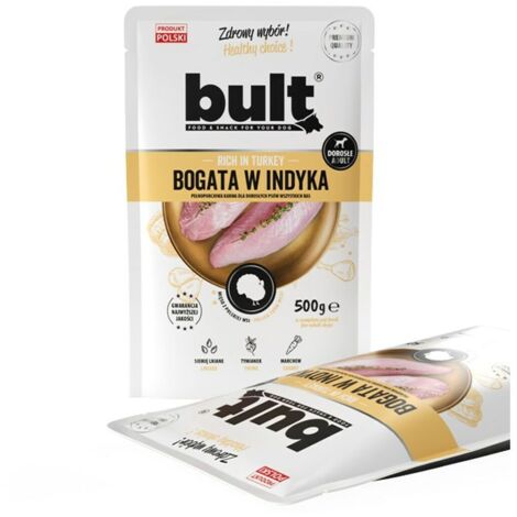 BULT - Cibo umido per cani ricco di carne di tacchino - 24x500g