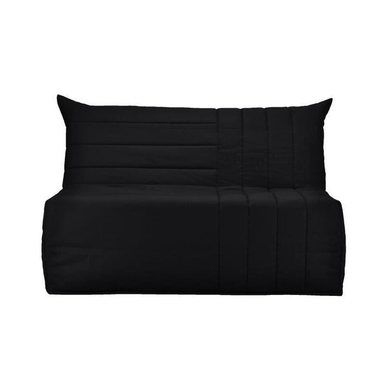 Les Tendances - bultex Banquette bz becci 3 places - l 142 x p 101 cm - Tissu noir