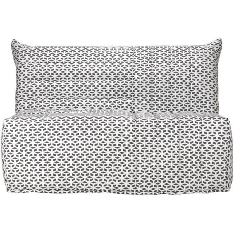 Bultex BECCI canapé convertible noir et blanc Bultex BECCI canapé convertible noir et blanc