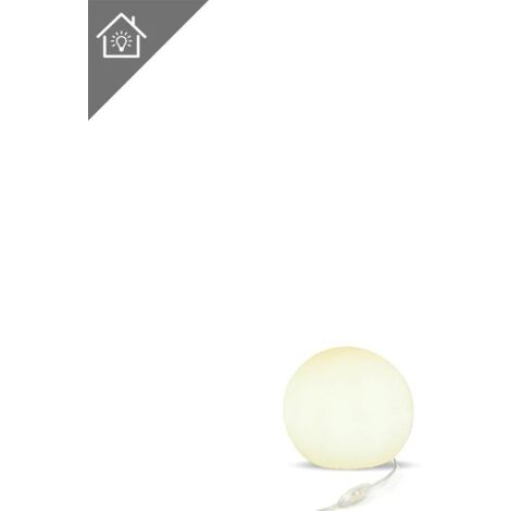 BULY 20 cm Palla luminosa decorativa per uso interno. Cavo con luce LED bianca calda. Prodotto in Spagna