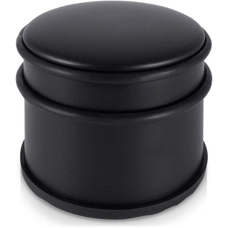 Bumper de porte classique, noir mat, Ø 9 cm