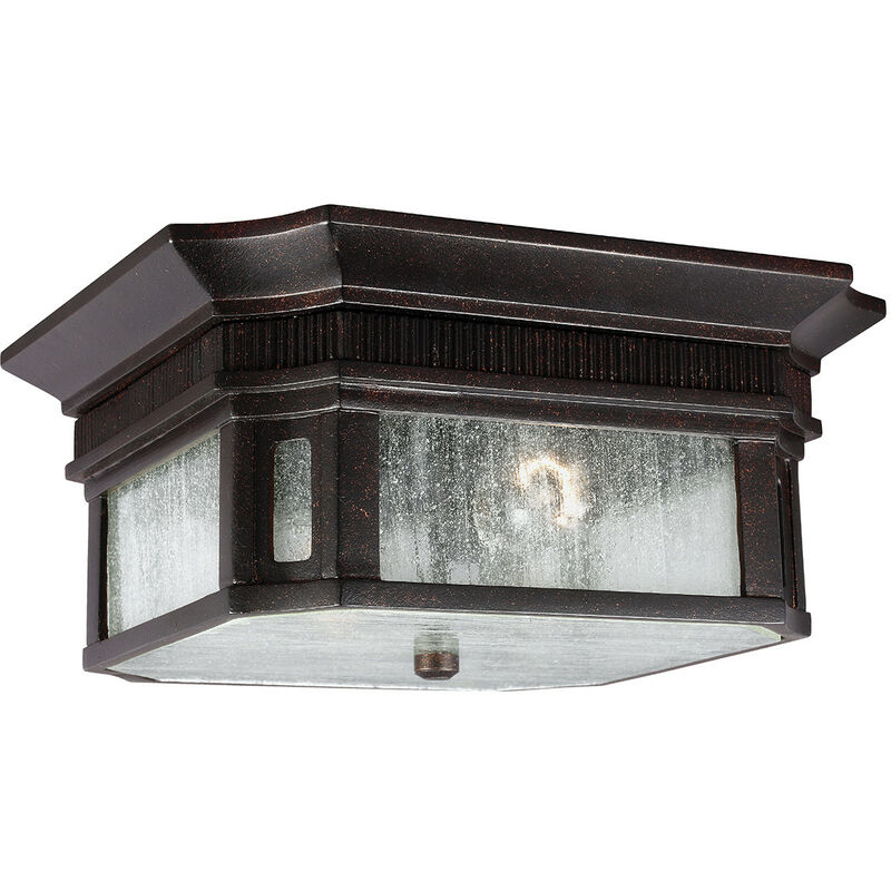 Federal - 2 Licht Badezimmer Flush Outdoor Deckenlaterne Bronze IP44, E27 - Elstead