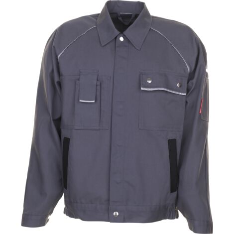 Bundjacke Canvas 320 Gr.48 grau/schwarz PLANAM
