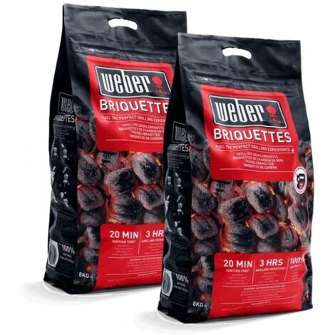 BUNDLE 2 x Sacco da 8 kg di Bricchetti Weber Cod. 17591