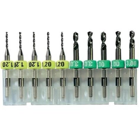 Bungard 81015 Set di punte in metallo duro 10 pezzi con anello colorato