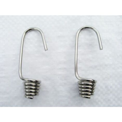 Bungee Cord Hooks Stainless Steel 8MM X2 (Steel Wire Elastic Shock Cord Ends)
