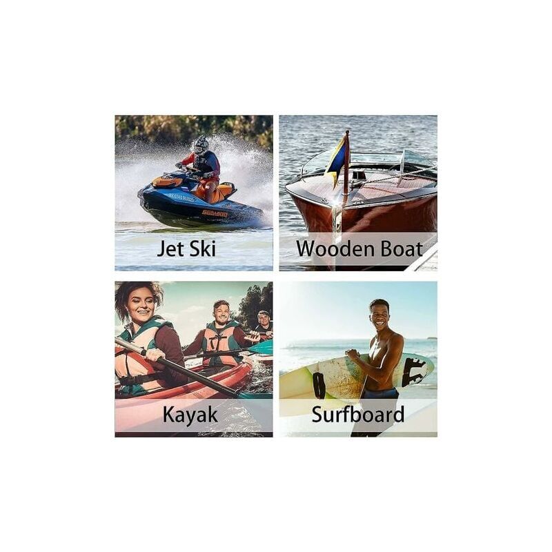 Bungee Dock Line avec crochet corde d'amarrage noire pour bateau 4 pieds paquet de 2 et noir