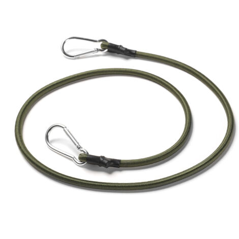 Bungee-Karabiner für den Außenbereich, verstellbares 8-mm-Bungee-Seil mit Karabiner – Bungee-Seil für Outdoor, Camping, Gepäck, Fahrradträger (130 cm)