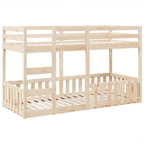 Bunk Bed 90x200 cm Solid Wood Pine vidaXL