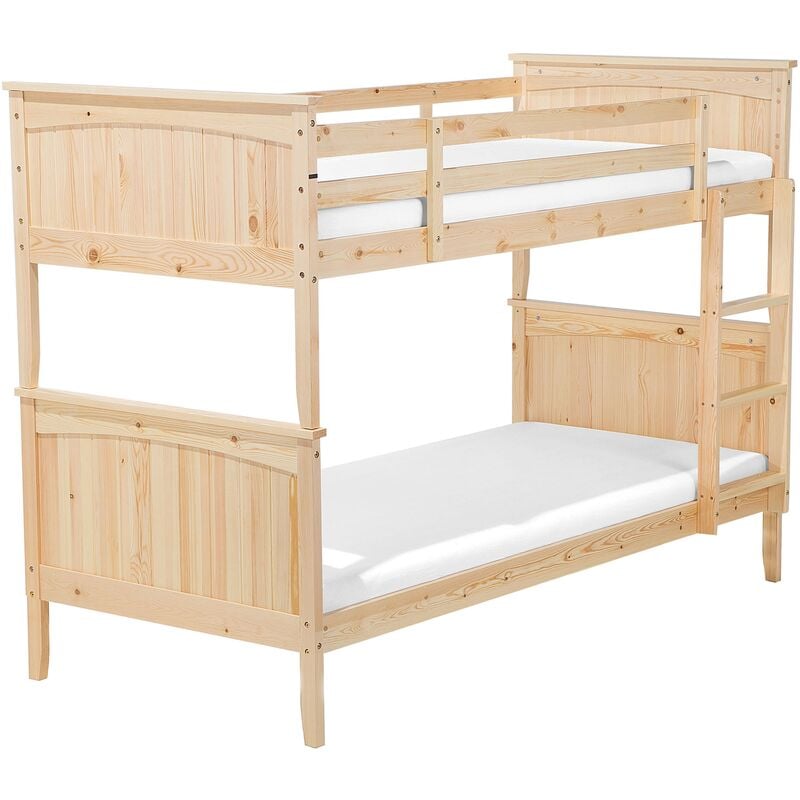 Pinewood Bunk Bed 3' eu Single 2 Person Kids Bedroom High Sleeper Radon - Light Wood