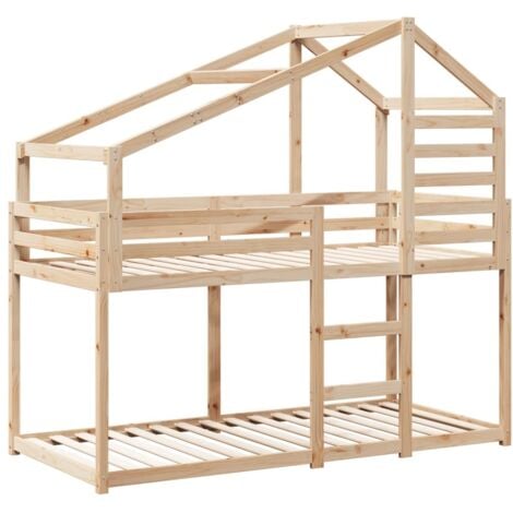 Bunk Bed without Mattress 90x190 cm Single Solid Wood Pine vidaXL